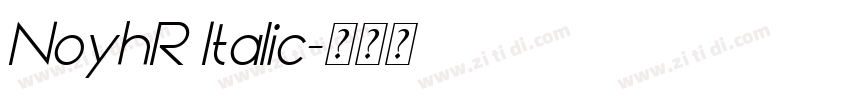 NoyhR Italic字体转换 NoyhR Italic字体转换